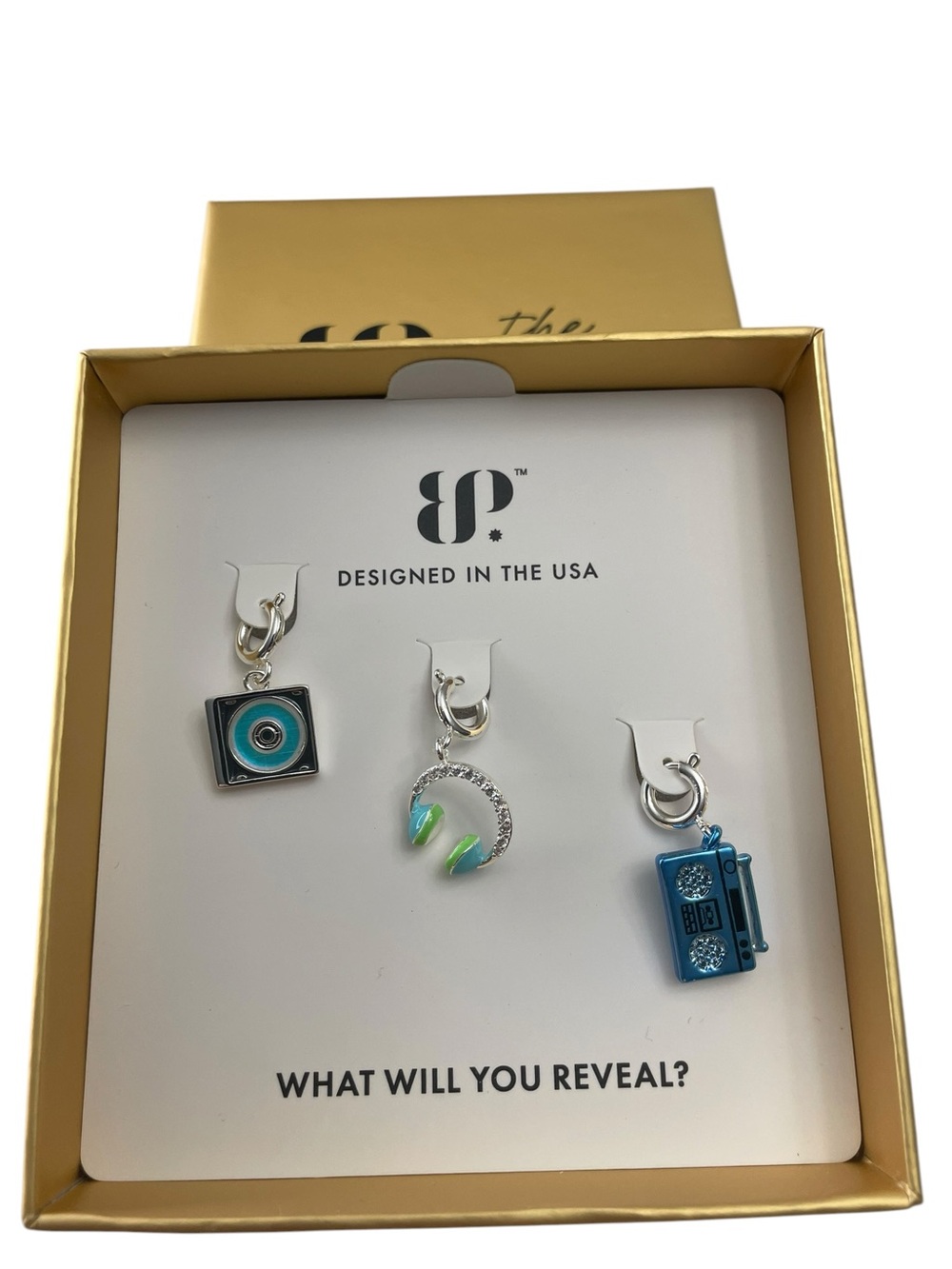 Bomb Party The Gem Society CH14208 “Throwback Tracks” Silver/CZ NIB